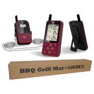Maverick Et-733 Long Range Wireless Bbq Thermometer with Barbecue Grill Mat (Burgundy)