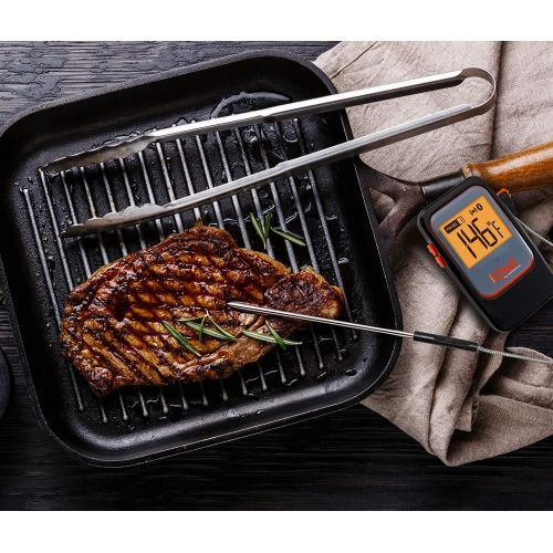  Maverick iChef BT-600 Bluetooth Wireless Remote Meat Thermometer, Monitor and Track 4 Probes Simultaneously from 300 Feet Away with Your Phone Or Tablet for Meat, Cooking, Food Grill, BBQ,