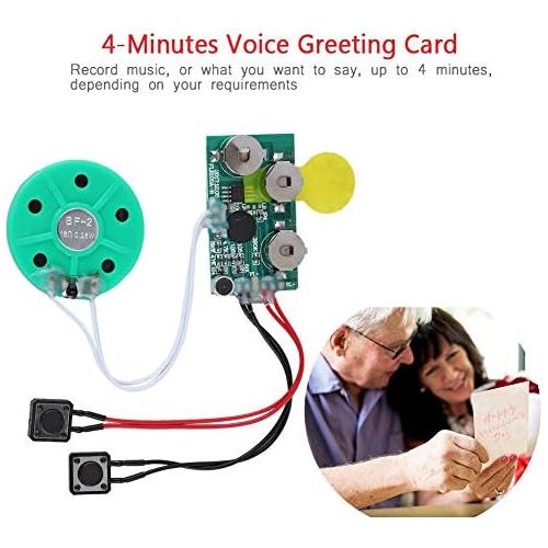  [아마존베스트]-Service-Informationen Mavis Laven Voice Greeting Card Module, Writeable Voice Module Sound Chip DIY Audio Greeting Card Chip for Gift Holidays, 240 Seconds Recording Time