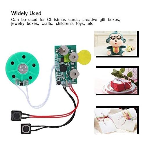  [아마존베스트]-Service-Informationen Mavis Laven Voice Greeting Card Module, Writeable Voice Module Sound Chip DIY Audio Greeting Card Chip for Gift Holidays, 240 Seconds Recording Time