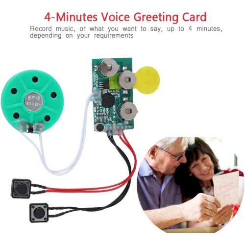  [아마존베스트]-Service-Informationen Mavis Laven Voice Greeting Card Module, Writeable Voice Module Sound Chip DIY Audio Greeting Card Chip for Gift Holidays, 240 Seconds Recording Time