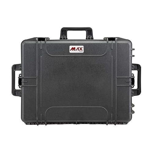  Max MAX620H340STR IP67 Rated Waterproof Durable Watertight Equipment Photography with Hard Carry Pull Handle Plastic Transit Case/Pick and Pluck Foam/Flight Case Tool Box