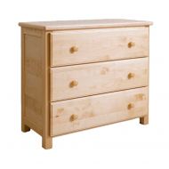 Max & Lily Solid Wood 3-Drawer Dresser, Natural