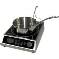 Max Burton 6515 Digital ProChef-1800 Induction Cooktop, Digital Controls, 10 Adjustable Watt and 15 Temperature Settings, Timer, Program Lock, Programmable Cooking, 1800W, 120V