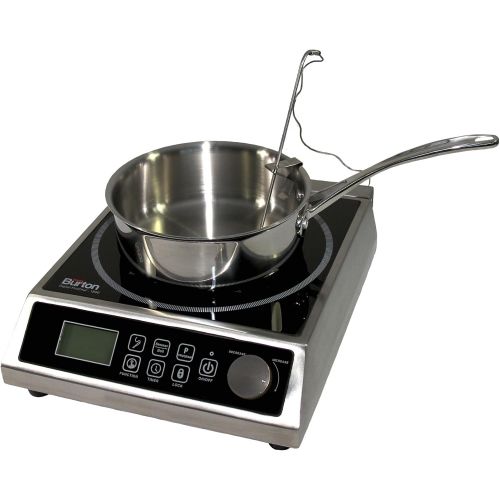  Max Burton 6515 Digital ProChef-1800 Induction Cooktop, Digital Controls, 10 Adjustable Watt and 15 Temperature Settings, Timer, Program Lock, Programmable Cooking, 1800W, 120V