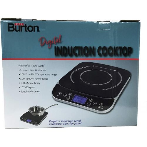  Max Burton #6450 Digital LCD 1800 Watt Induction Cooktop Counter Top Burner