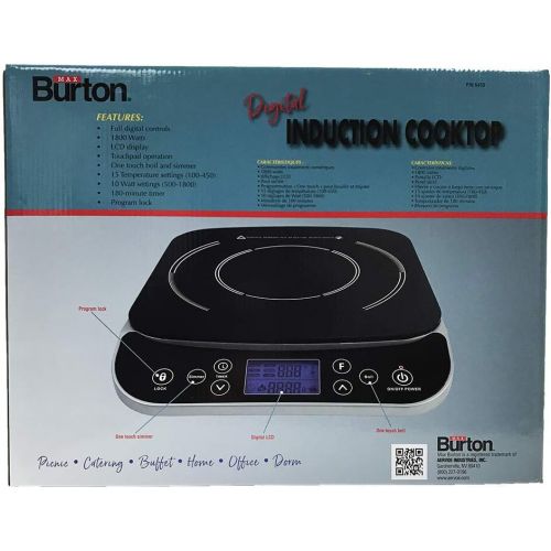  Max Burton #6450 Digital LCD 1800 Watt Induction Cooktop Counter Top Burner
