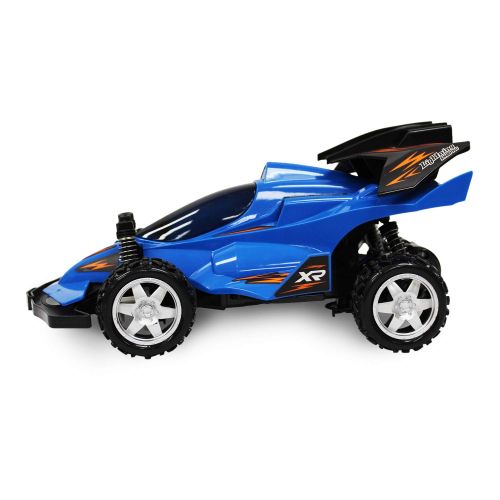  Max Racing Furious RC High Speed Buggy Vehicle 27 MHz Off Road Vehicle Toy 2.4GHz Radio Remote Control Car Electronic Monster Buggy R/C for Kids and Adults (Blue)