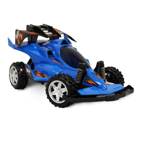  Max Racing Furious RC High Speed Buggy Vehicle 27 MHz Off Road Vehicle Toy 2.4GHz Radio Remote Control Car Electronic Monster Buggy R/C for Kids and Adults (Blue)