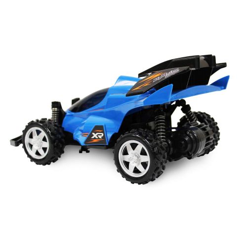  Max Racing Furious RC High Speed Buggy Vehicle 27 MHz Off Road Vehicle Toy 2.4GHz Radio Remote Control Car Electronic Monster Buggy R/C for Kids and Adults (Blue)