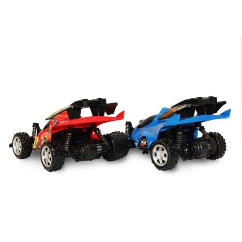  Max Racing Furious RC High Speed Buggy Vehicle 27 MHz Off Road Vehicle Toy 2.4GHz Radio Remote Control Car Electronic Monster Buggy R/C for Kids and Adults (Blue)