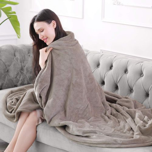  [아마존 핫딜] [아마존핫딜]MaxKare Electric Blanket Heated Throw 72 x 84 Oversized Flannel Heated Blanket, ETL Certification Fast Heating with 3 Heating Levels & 8 Hours Auto Off, Machine Washable