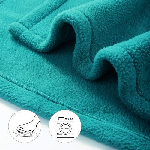  [아마존 핫딜] [아마존핫딜]MaxKare Electric Heated Throw Blanket Polar Fleece 50 x 60 Lightweight Cozy Ultra-Warm Premium Microfiber Snap Lap Blankets with Auto-Off 4 Heating Levels - Lake Green