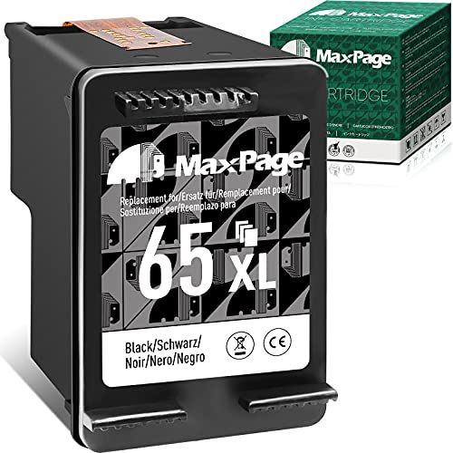  MaxPage Remanufactured Ink Cartridge Replacement for HP 65XL 65 Black Work with Envy 5052 5055 5010 5012 5020 5030 DeskJet 2600 2622 2652 3722 3755 3752 2640 2635 2636 AMP 120 100