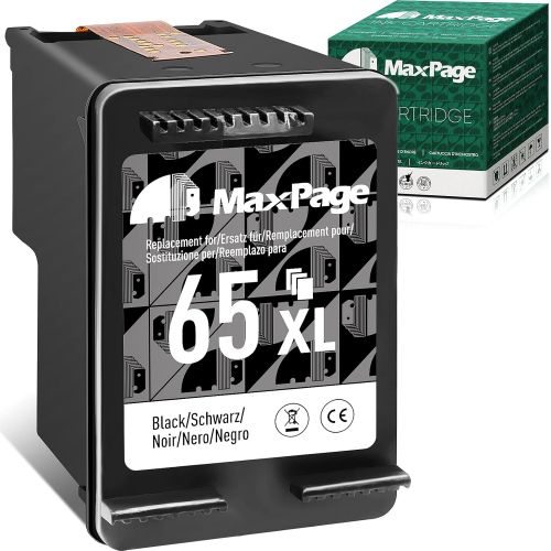  MaxPage Remanufactured Ink Cartridge Replacement for HP 65XL 65 Black Work with Envy 5052 5055 5010 5012 5020 5030 DeskJet 2600 2622 2652 3722 3755 3752 2640 2635 2636 AMP 120 100