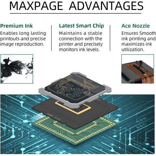  MaxPage Remanufactured Ink Cartridge Replacement for HP 65XL 65 Black Work with Envy 5052 5055 5010 5012 5020 5030 DeskJet 2600 2622 2652 3722 3755 3752 2640 2635 2636 AMP 120 100