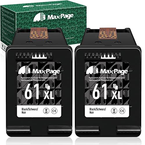  MaxPage Remanufactured Ink Cartridge Replacement for HP 61 61XL Black Used with Envy 5530 4502 4500 4501, DeskJet 2540 3050 2050 1000 1010 1510 3510 1512, OfficeJet 4630 4635 2620