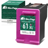 MaxPage Remanufactured Ink Cartridge Replacement for HP 61 XL 61XL Color to Used with Envy 4500 4502 5530, OfficeJet 4630, DeskJet 2512 1512 2542 2540 2544 3000 3052a 1055 3051a 25
