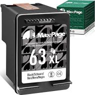 MaxPage Remanufactured Ink Cartridge Replacement for HP 63XL 63 Black Fit for DeskJet 1112 3630 2130 3632 2132 3637 OfficeJet 4650 5222 5255 3830 4655 5258 5200 4652 5212 5252 Envy