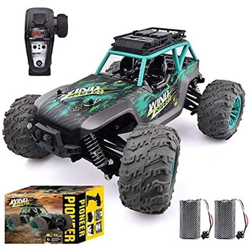  MaxTronic Remote Control Car, 1:14 Scale Christmas Large RC Cars 36 KM/H Speed 4WD Off Road Monster Trucks, All Terrain Electric Toy Trucks for Adults & Boys 8-12 - 2 Batteries for 60+ Min P