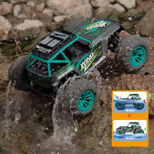  MaxTronic Remote Control Car, 1:14 Scale Christmas Large RC Cars 36 KM/H Speed 4WD Off Road Monster Trucks, All Terrain Electric Toy Trucks for Adults & Boys 8-12 - 2 Batteries for 60+ Min P