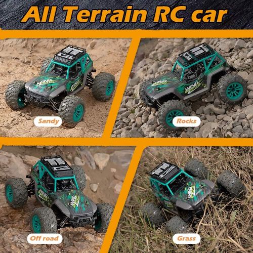  MaxTronic Remote Control Car, 1:14 Scale Christmas Large RC Cars 36 KM/H Speed 4WD Off Road Monster Trucks, All Terrain Electric Toy Trucks for Adults & Boys 8-12 - 2 Batteries for 60+ Min P