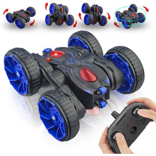  MaxTronic Remote Control Car, RC Cars All Terrain Off Road 4WD Double Sided Running RC Stunt Car, 360° Rotation & Flips RC Crawler Birthday Gift Toys for Boys & Girls Aged 4 5 6 7 8 9 10 11