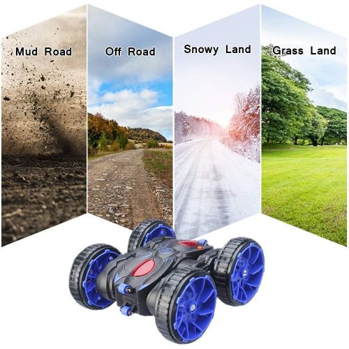  MaxTronic Remote Control Car, RC Cars All Terrain Off Road 4WD Double Sided Running RC Stunt Car, 360° Rotation & Flips RC Crawler Birthday Gift Toys for Boys & Girls Aged 4 5 6 7 8 9 10 11