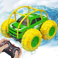 MaxTronic Remote Control Car, RC Cars Amphibious Land & Water Toy Off-Road RC Boat, 360°Flip Rotation Stunt Car with Sidelights for Toddlers 3 4 5 6 7 8 9 10 11 12 Years Kids Boys Girls