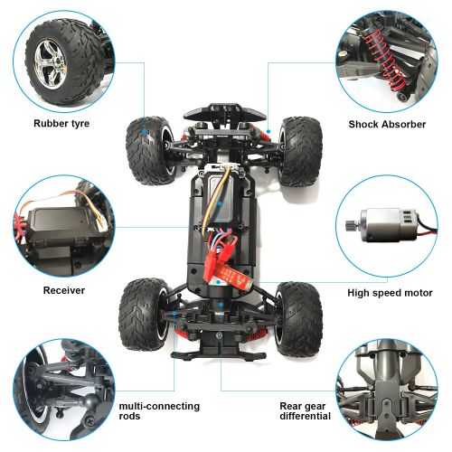  MaxTronic RC Cars, 1:20 4WD High Speed Remote Control Car for Kids, 45km/h 2.4GHz All Terrain Radio Controlled Racing Monster Off Road Truck 1500mAh Lithium Battery