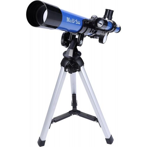  [아마존베스트]MaxUSee Kids Telescope 400x40mm with Tripod & Finder Scope, Portable Telescope for Kids & Beginners, Travel Scope with Moon Mirror, Stars & Moon map Included