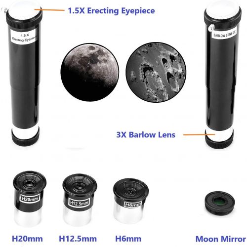  MaxUSee 70mm Refractor Telescope + 8X21 Compact HD Binoculars for Kids and Astronomy Beginners, Travel Telescope for Moon Stars Viewing Bird Watching Sightseeing