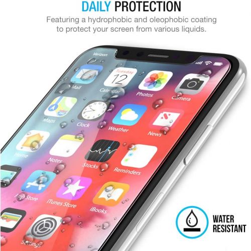  [아마존베스트]Maxboost Screen Protector for Apple iPhone Xs & iPhone X (Clear, 3 Packs) 0.25mm iPhone Xs/X Tempered Glass Screen Protector with Advanced Clarity [3D Touch] Work with Most Case 99