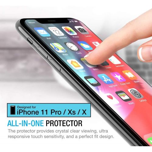  [아마존베스트]Maxboost Screen Protector for Apple iPhone Xs & iPhone X (Clear, 3 Packs) 0.25mm iPhone Xs/X Tempered Glass Screen Protector with Advanced Clarity [3D Touch] Work with Most Case 99
