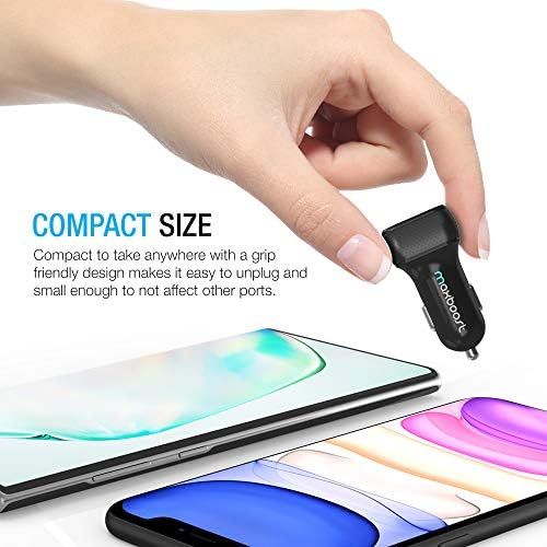  [아마존베스트]Car Charger, Maxboost 4.8A/24W 2 USB Smart Port Charger [Black] For iPhone X 8 7 6S 6 Plus, 5 SE 5S 5 5C, Galaxy S9 S8 S7 S6 Edge, Note 8 4, LG G6 G5 V10 V20, HTC,Nexus 5X 6P,Pixel