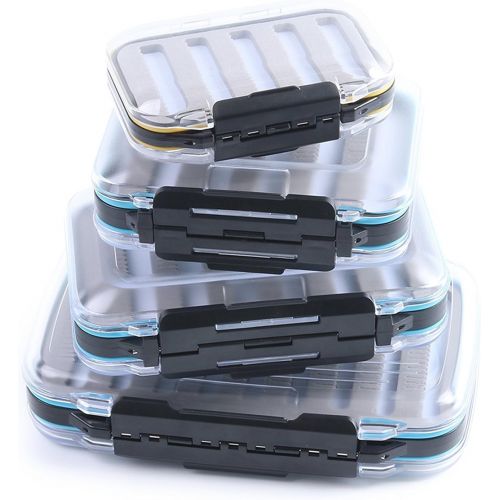  [아마존베스트]Maxcatch Waterproof Fly Boxes Double Sided Trasparente Lids Fly Box