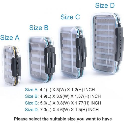  [아마존베스트]Maxcatch Waterproof Fly Boxes Double Sided Trasparente Lids Fly Box