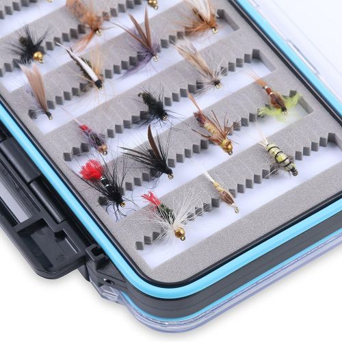  [아마존베스트]Maxcatch Waterproof Fly Boxes Double Sided Trasparente Lids Fly Box