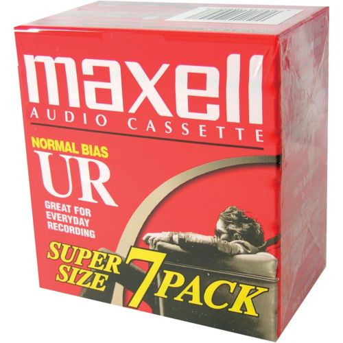 [아마존베스트]Maxell 108575 Optimally Designed for Voice Recording Brick Packs with Low Noise Surface - 90 Minute Audio Cassettes, 7 Tapes Per Pack