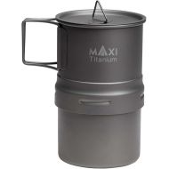 Maxi Coffee Maker, Titanium Moka Pot, 5oz each brew, backpacking friendly