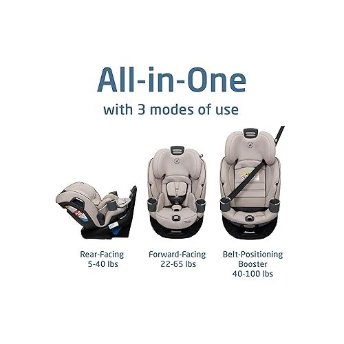  Maxi-Cosi Emme 360 Car Seat: Rotating Car Seat 360, All-in-One Convertible, Car Seat 360 Rotation, Swivel Car Seat in Desert Wonder