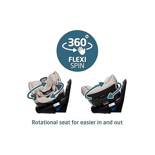  Maxi-Cosi Emme 360 Car Seat: Rotating Car Seat 360, All-in-One Convertible, Car Seat 360 Rotation, Swivel Car Seat in Desert Wonder