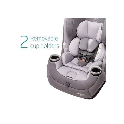  Maxi-Cosi Pria All-in-One Convertible Car Seat, All-in-One Seating System: Rear-Facing, from 4-40 pounds; Forward-Facing to 65 pounds; and up to 100 pounds in Booster Mode, Sonar Grey