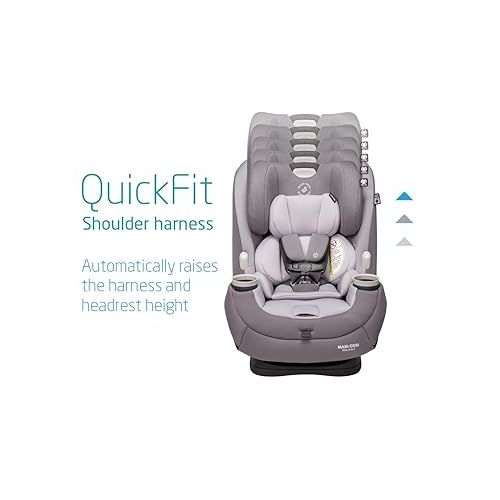  Maxi-Cosi Pria All-in-One Convertible Car Seat, All-in-One Seating System: Rear-Facing, from 4-40 pounds; Forward-Facing to 65 pounds; and up to 100 pounds in Booster Mode, Sonar Grey