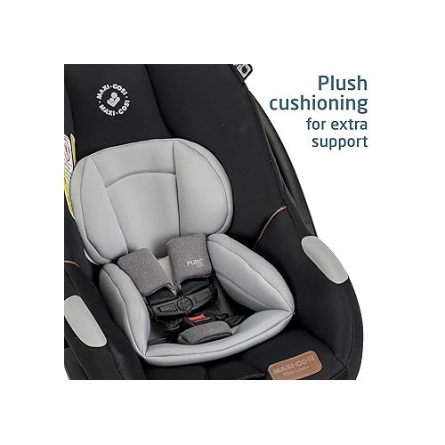  Maxi-Cosi's Mico™ Luxe+ Baby Car Seat: Infant Car Seat with Base and Versatile Baby Carrier Seat Functionality, Essential Black