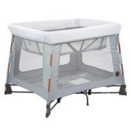 Maxi-Cosi Swift Lightweight Portable Playard, 1-Step Fold Playpen with Travel Bag, 2-Stage Mattress for Newborn to Toddlers, Essential Grey