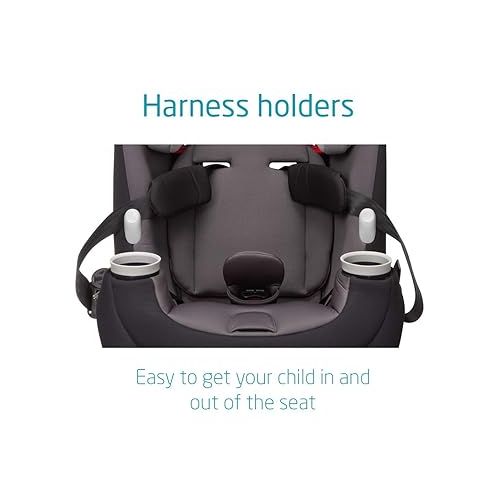  Maxi-Cosi Pria All-in-One Convertible Car Seat, rear-facing, from 4-40 pounds; forward-facing to 65 pounds; and up to 100 pounds in booster mode, Blackened Pearl