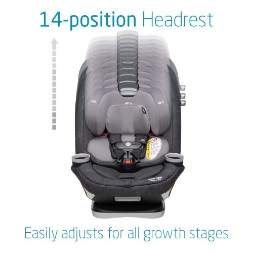  Maxi-Cosi Magellan Xp Max All-In-One Convertible Car Seat with 5 Modes & Magnetic Chest Clip, Nomad Black