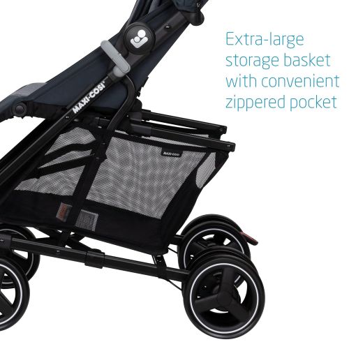  Maxi-Cosi Mara XT Ultra Compact Stroller, Multi-Directional, Ultra-Compact one-Hand fold Makes it Easy to Transport and Store, Essential Graphite