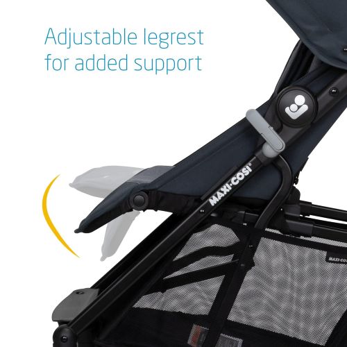  Maxi-Cosi Mara XT Ultra Compact Stroller, Multi-Directional, Ultra-Compact one-Hand fold Makes it Easy to Transport and Store, Essential Graphite